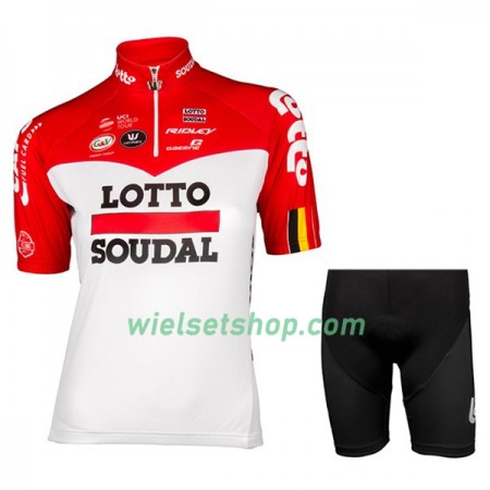 Fietskleding (Fietsshirt + Fietsbroek Kort) 2018 Lotto-Soudal N001